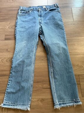 Vintage Y2K Levi’s 517 Bootcut Jeans Made in USA W40 L32 Raw Hem